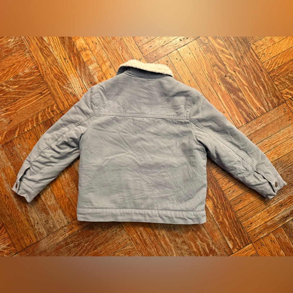 Rylee + Cru Gray Denim Jacket with Sherpa Lining - Picture 3 of 4